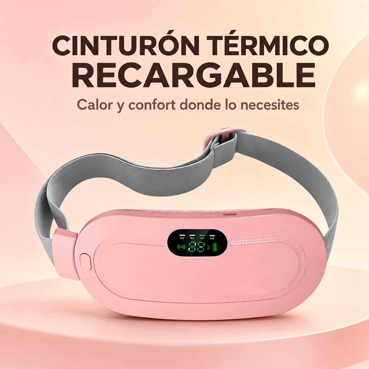 CINTURÓN TÉRMICO PARA CÓLICOS RECARGABLE