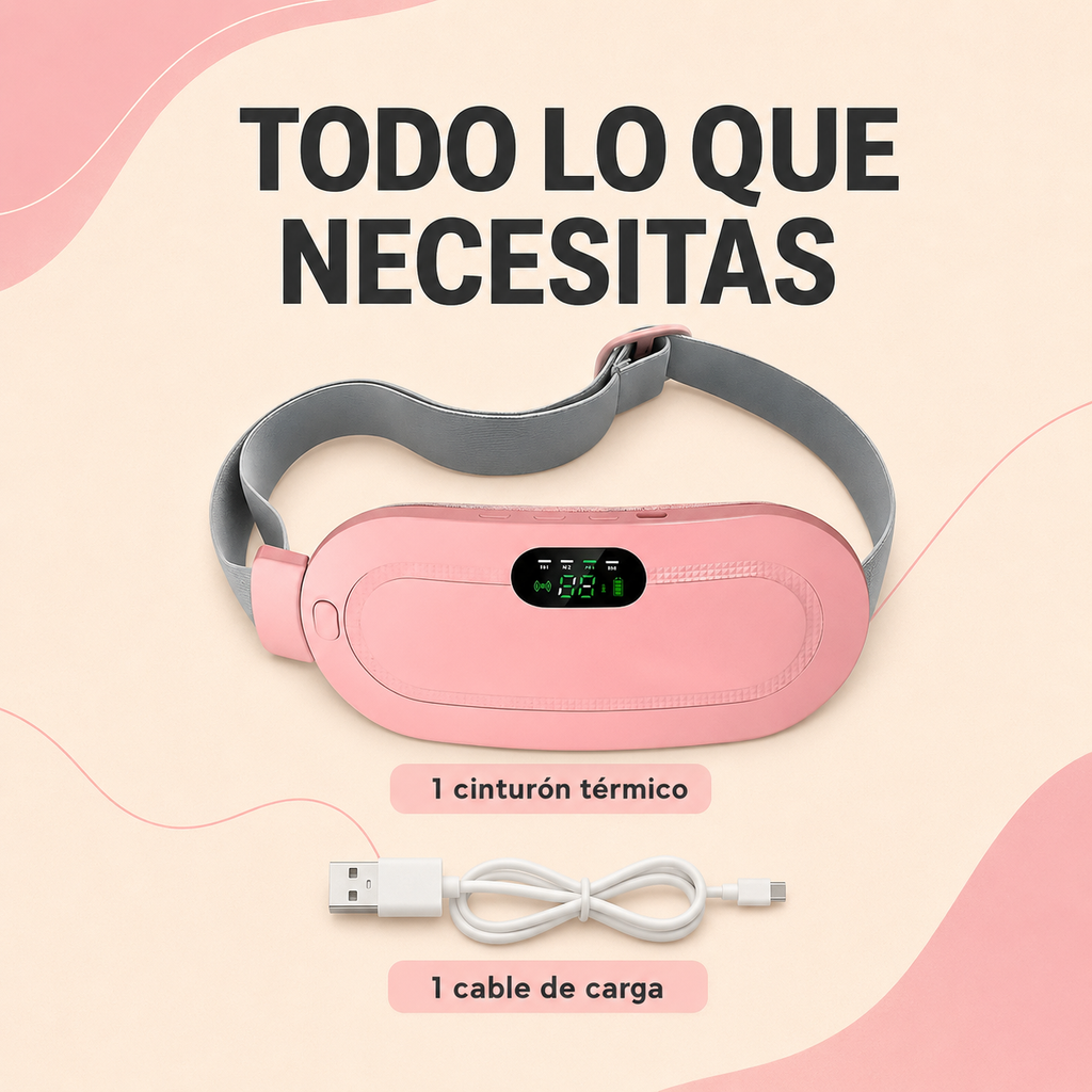 CINTURÓN TÉRMICO PARA CÓLICOS RECARGABLE